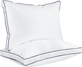 King Size White Set of 2 Gusseted Bed Pillows W647