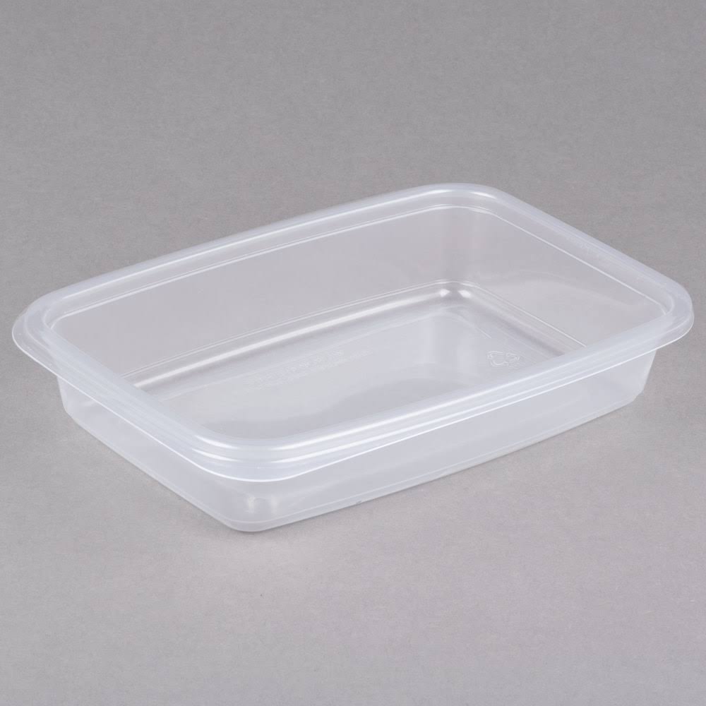 24 oz Clear Rectangular Microwaveable Container W4349