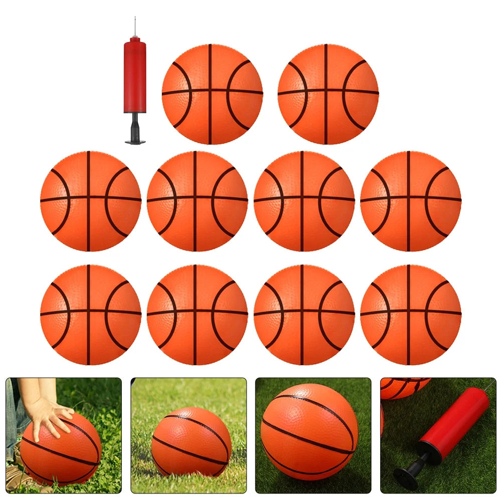 Mini Basketballs Inflatable Rubber Balls Set Q3632