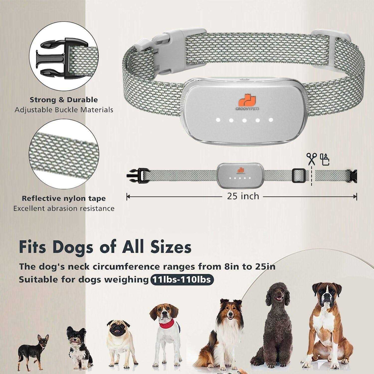 Automatic Anti bark Waterproof Rechargeable Dog Collar K29329