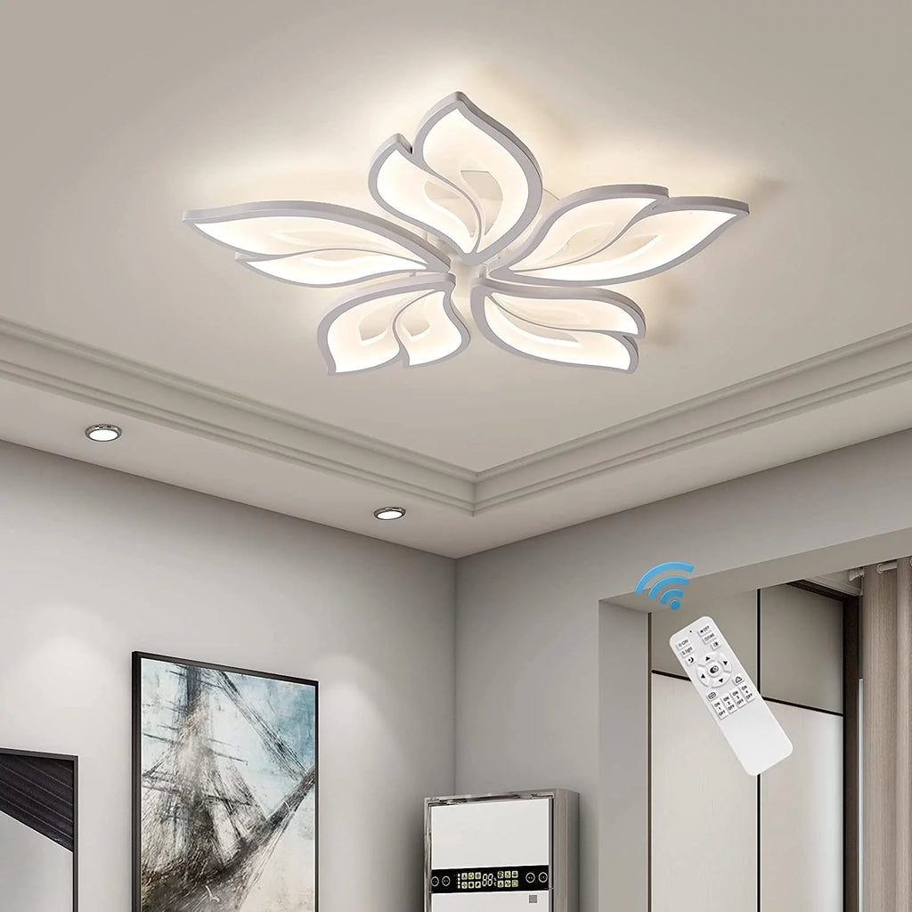 White Dimmable LED Flush Mount Ceiling Light X9801