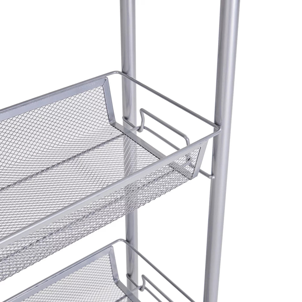 4 Tier Slim Rolling Storage Cart M6487