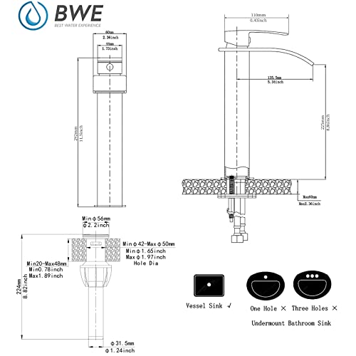 Waterfall Chrome Single Hole Bathroom Faucet with Pop up Drain I9684