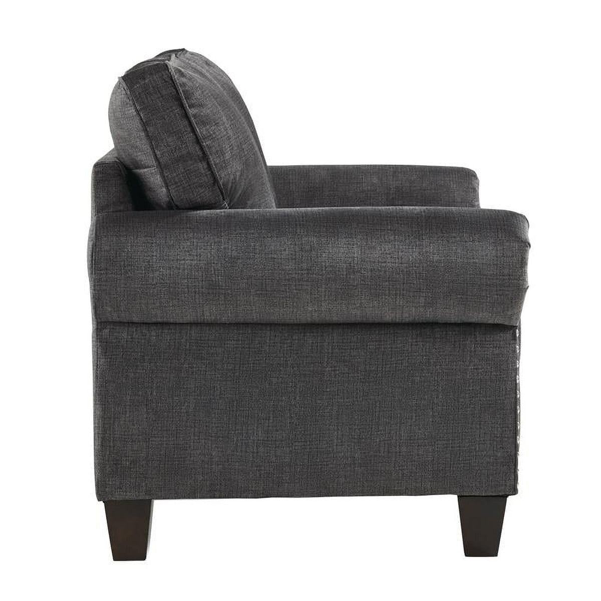 Dark Gray Microfiber Loveseat S427802