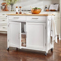 White Kitchen Cart with 2 Drawers P92521