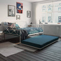 White Full Metal Farmhouse Daybed with Trundle B992