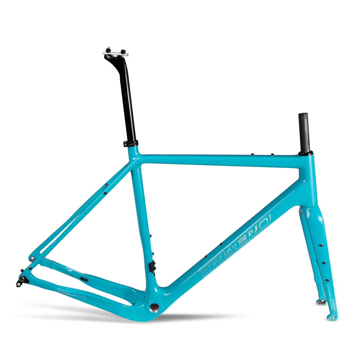 Blue Carbon Gravel Bike Frameset Q83501