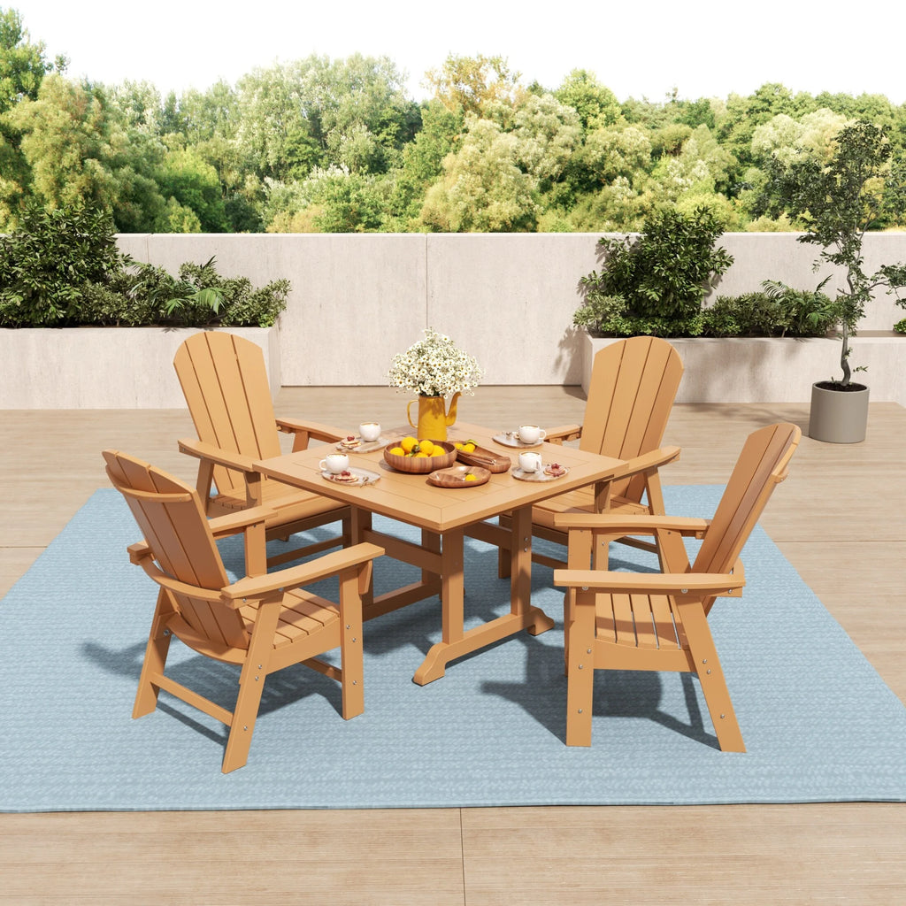 5-Piece All Weather Outdoor Dining Set with Armchairs R723