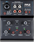 2-Channel Bluetooth DJ Controller Sound Mixer with USB Audio Interface R900634