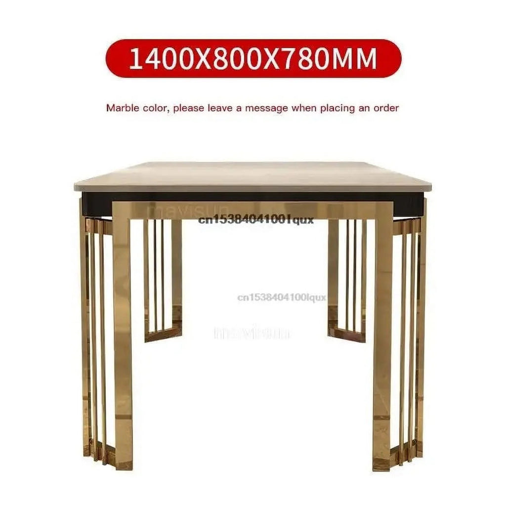 Marble Rectangular Dining Table with Chairs M41153