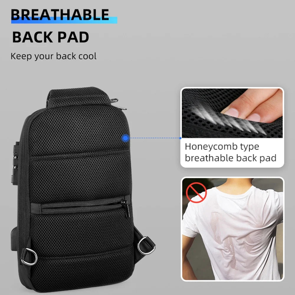 TSA Lock Crossbody Chest Shoulder Bag B897