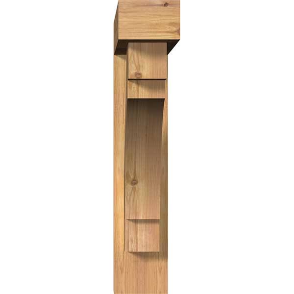 5 1/2x22W x 28x22D x 28x22H Smooth Bracket with Offset Brace, Western Red Cedar E311128