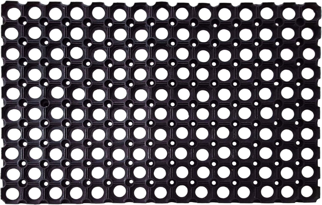 Interlocking Rubber Drainage Floor Mat, 24 x 16 inches, Pack of 2 A690202