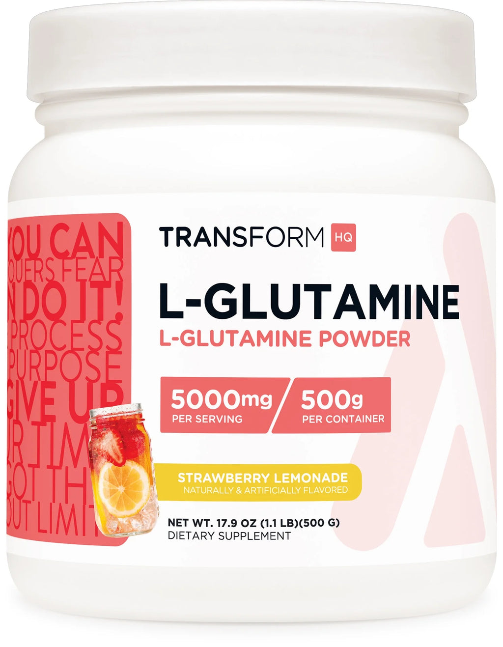 L-Glutamine Powder 500g Strawberry Lemonade Gluten Free Non-GMO G4011