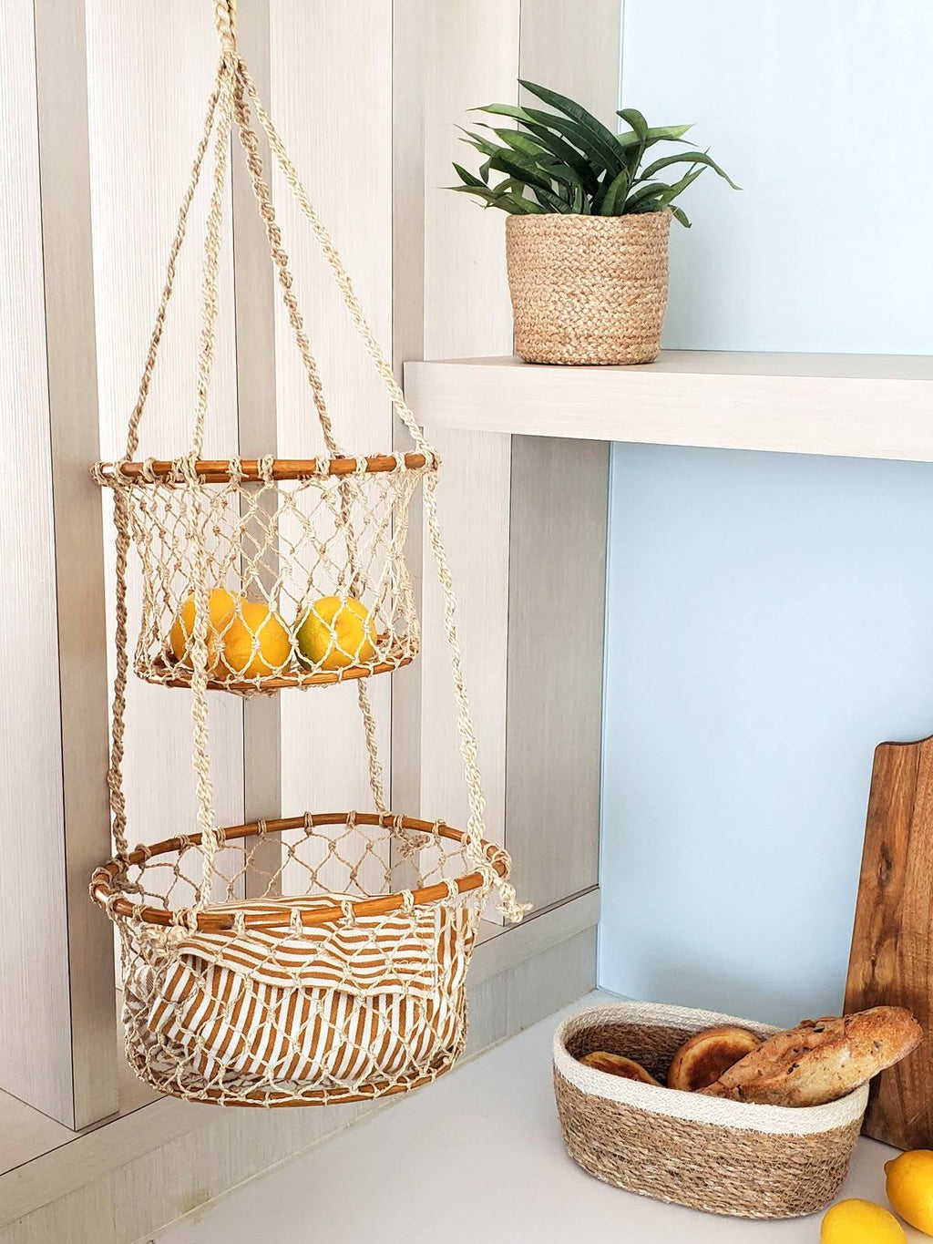 Brown Double Hanging Basket C550