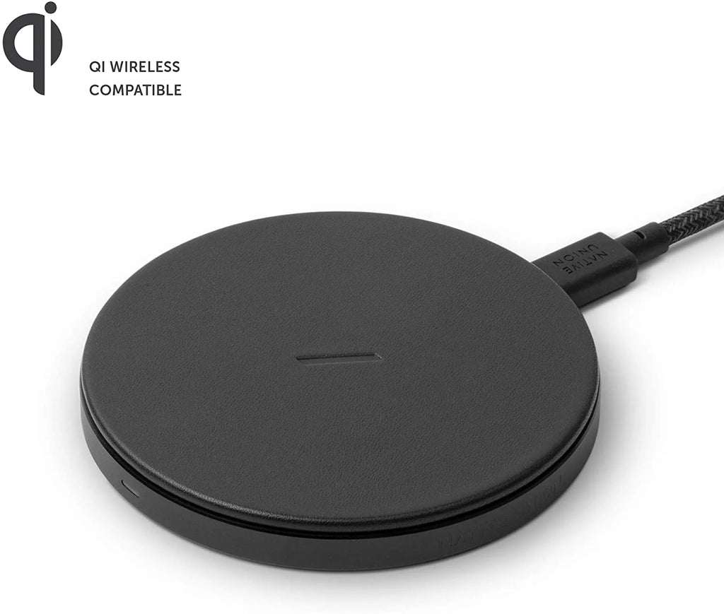 Black Leather Wireless Charger S86764