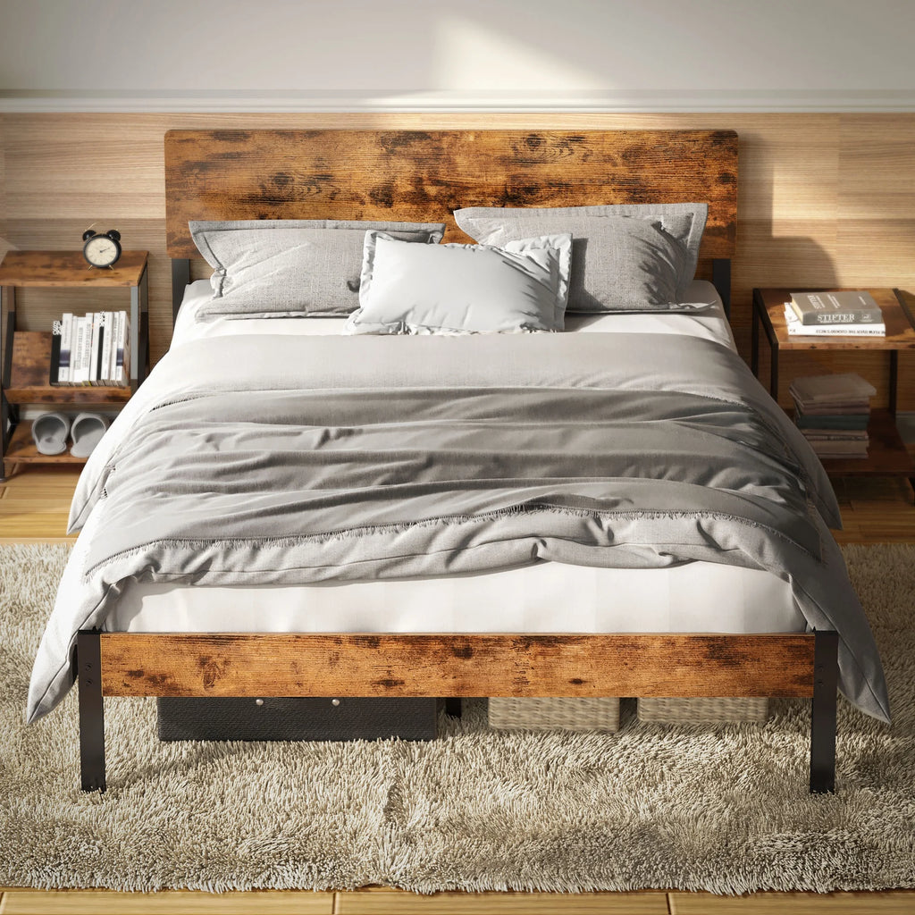 Queen Platform Bed Frame with Headboard O5270