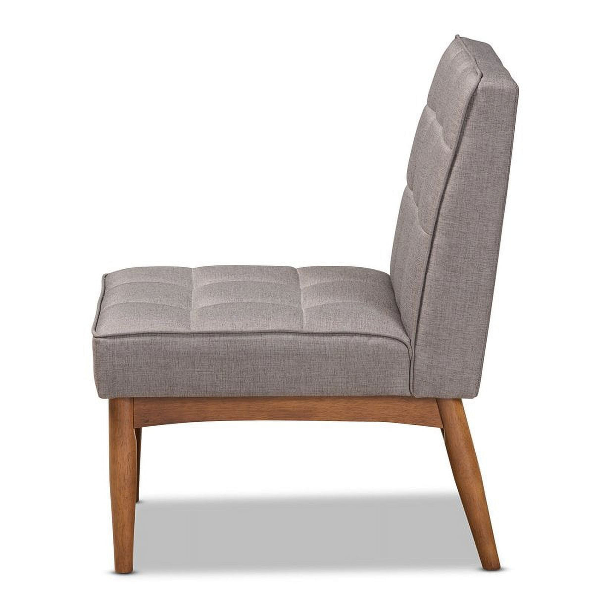 Grey and Walnut Brown Wood Dining Chair T75786