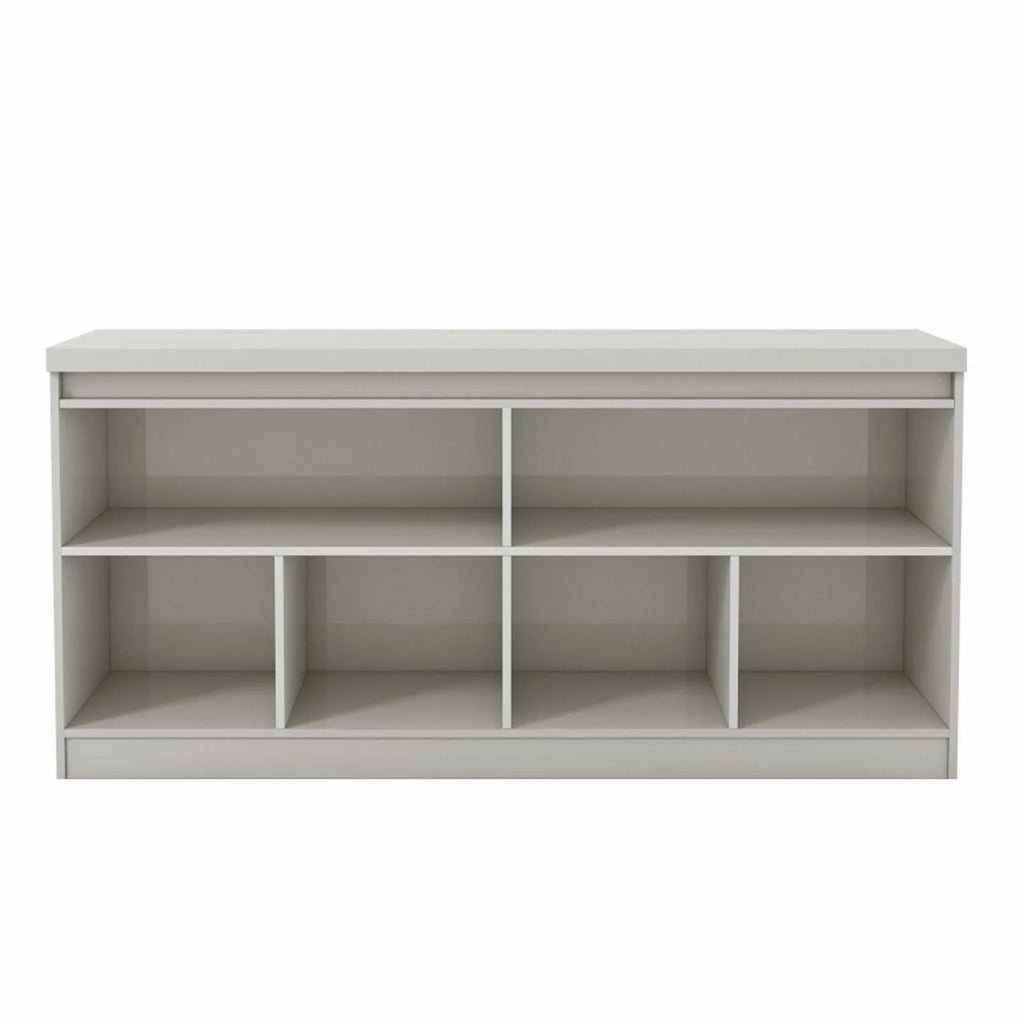 Off White Cinnamon 63" Wood Sideboard with 6 Shelves M132