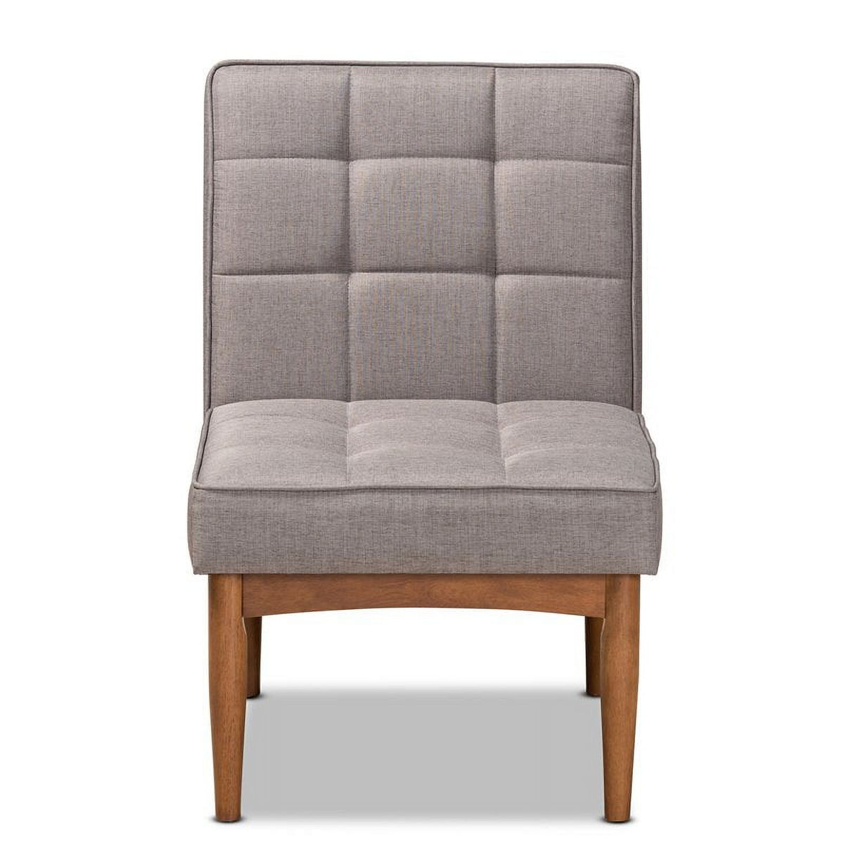 Grey and Walnut Brown Wood Dining Chair T75786