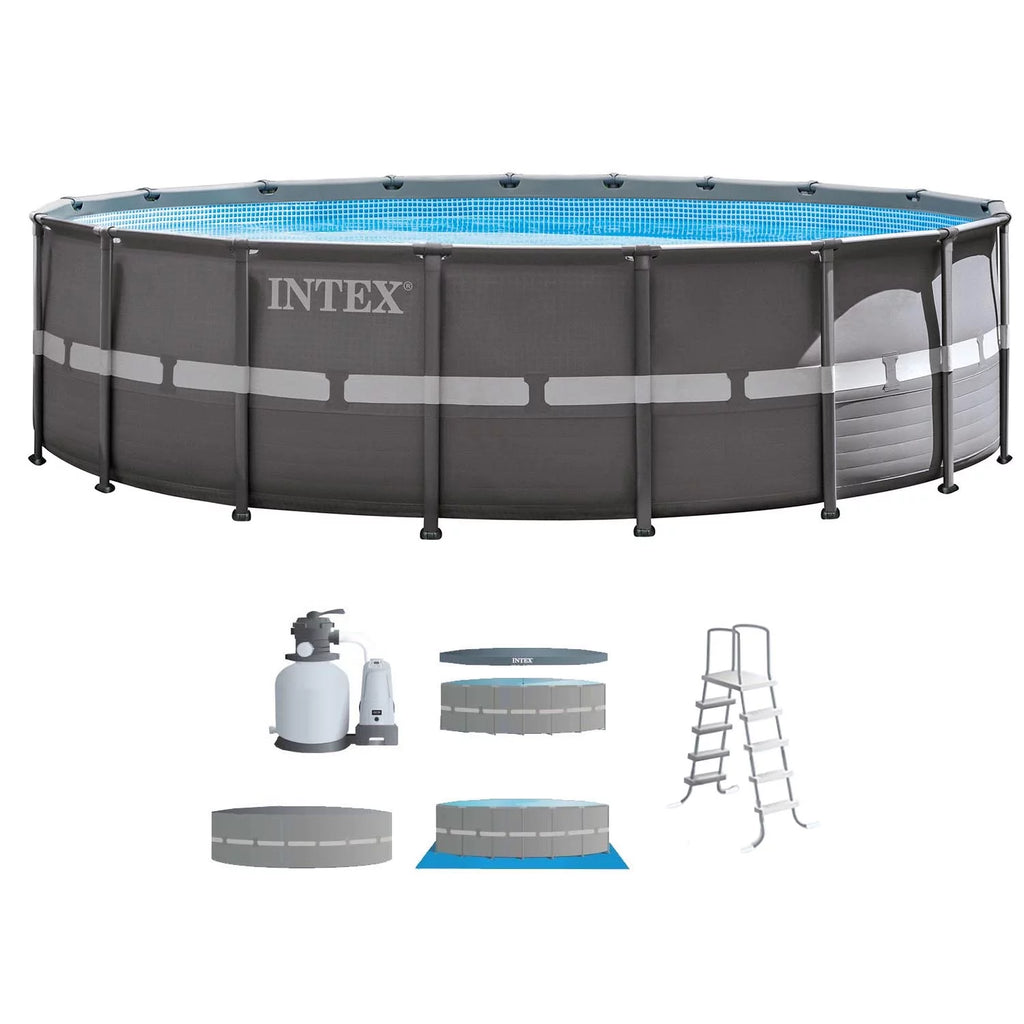 18ft X 52in Ultra Frame Pool Set with Sand Filter Pump O6908