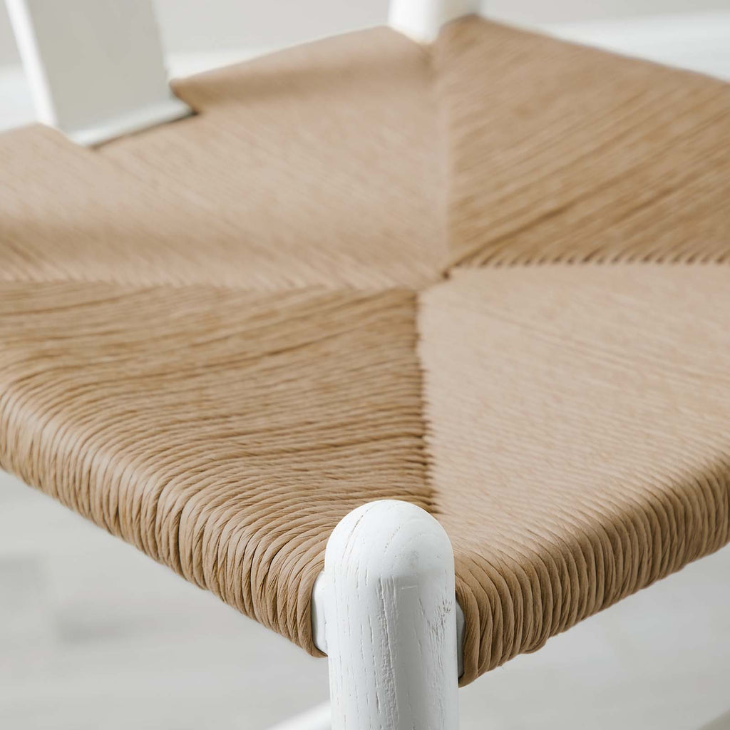 White Wood Counter Stool Set of 2 R62400