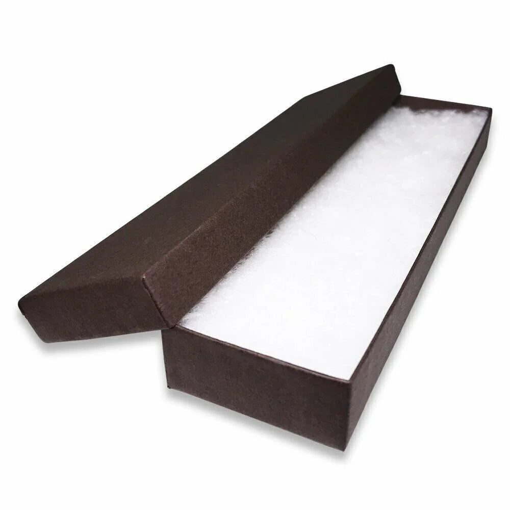 Chocolate-Brown Kraft Cotton Filled Boxes Z696427