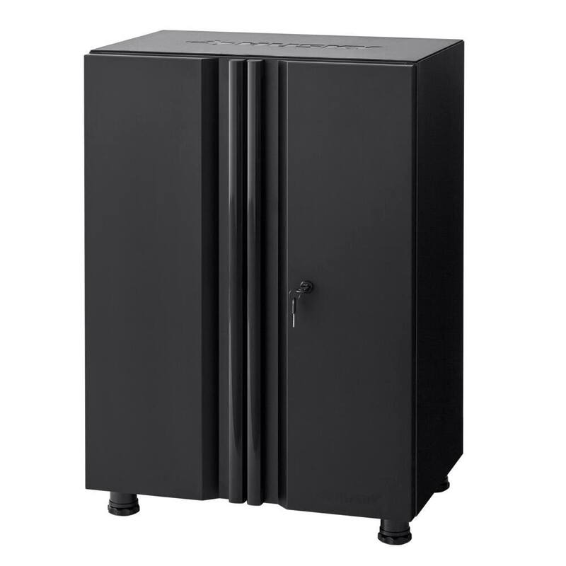 7 Piece Welded Steel Garage Storage System Black B9436