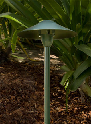 Cast Aluminum Path Walkway and Area Light Verde Green Y3589